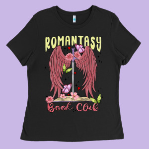 Romantasy Book Club Ladies Tee Designed By Maliassmallbusiness