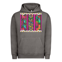 Pigment Tornado tie dye hearts and butterfly with flowers Urban Hoodie - Artiststas