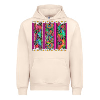 Sandshell tie dye hearts and butterfly with flowers Urban Hoodie - Artiststas