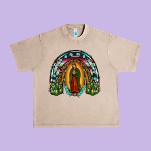 Our Lady Of Guadalupe Rainbow Urban Heavy Tee Designed By Jahusdesignshop
