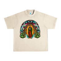 Sandshell our lady of guadalupe rainbow Urban Heavy Tee - JahusDesignShop