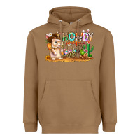 Toasted Coconut Easter Howdy Peeps Bunny Heavyweight Hoodie - CowhideDigitalArt