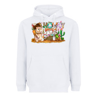 White Easter Howdy Peeps Bunny Heavyweight Hoodie - CowhideDigitalArt