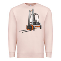 Pale Pink Forklift Premium Sweatshirt - LillyAllenDesigns