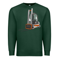 Sports Green Forklift Premium Sweatshirt - LillyAllenDesigns
