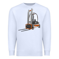 White Forklift Premium Sweatshirt - LillyAllenDesigns