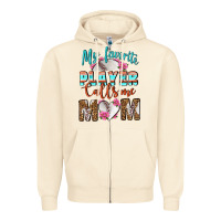 Sandshell My Favorite Player Calls Me Mom Zipper Hoodie - BundleAndBundleShop
