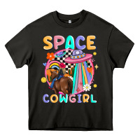 Asphalt space cowgirl Heavy Core Tee - MaliasSmallBusiness
