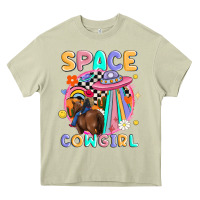 Mossy space cowgirl Heavy Core Tee - MaliasSmallBusiness
