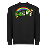 Black Lucky St. Patrick's Day Heavyweight Sweatshirt - CowGirlArtShop