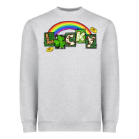 Heather Grey Lucky St. Patrick's Day Heavyweight Sweatshirt - CowGirlArtShop