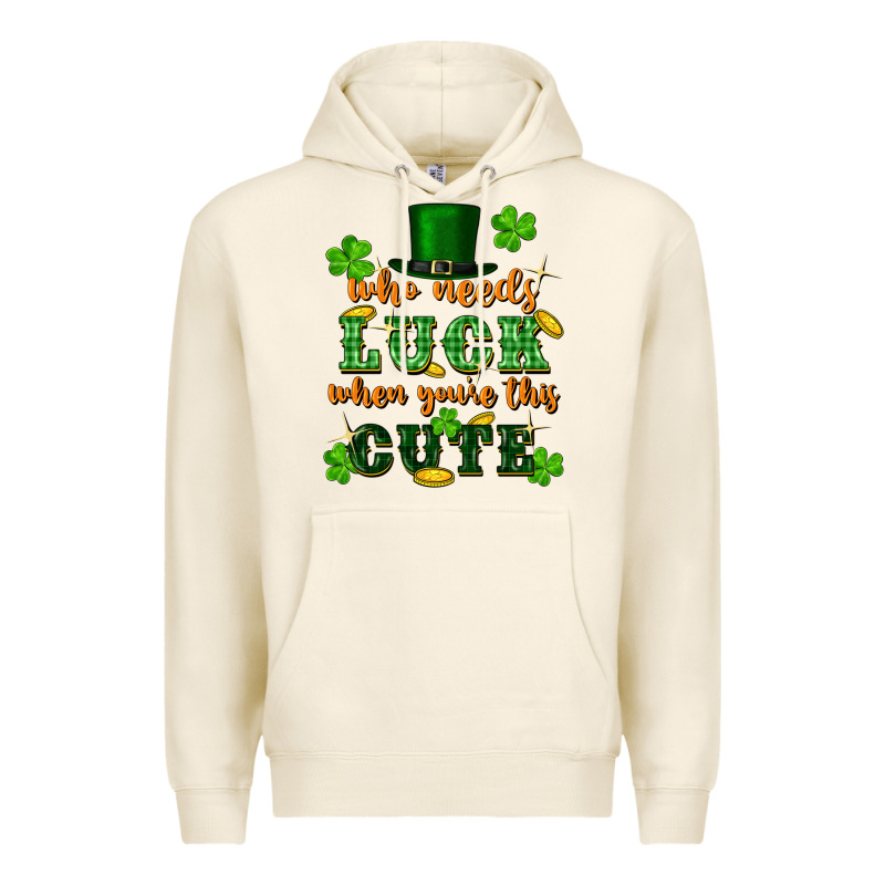 Who Needs Luck When Youre This Cute St Patricks Premium Hoodie by FaDigitalArtStudio | Teevron