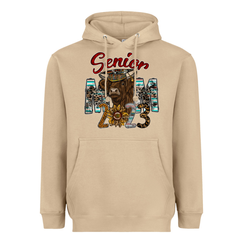 Senior Mom 2023 Heavyweight Hoodie by CowhideDigitalArt | Teevron
