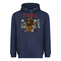 Navy Senior Mom 2023 Heavyweight Hoodie - CowhideDigitalArt