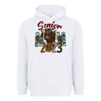 White Senior Mom 2023 Heavyweight Hoodie - CowhideDigitalArt