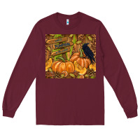 Burgundy cutest pumpkin in the patch Long Sleeve Tee - TumblerDesignByShophia