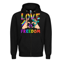 Black Love Is Freedom Zipper Hoodie - BundleAndBundleShop