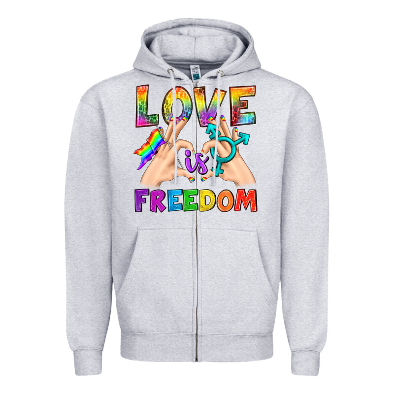 Love Is Freedom Zipper Hoodie by BundleAndBundleShop | Teevron