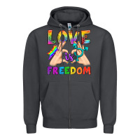Smoke Love Is Freedom Zipper Hoodie - BundleAndBundleShop