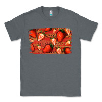 Charcoal Heather Strawberry Background Classic Tee - Bettercallsaul