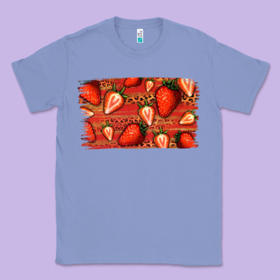 Strawberry Background Classic Tee Designed By Bettercallsaul