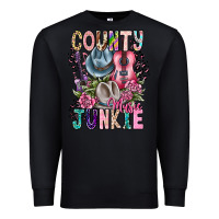 Black country music junkie Premium Sweatshirt - CowhideDigitalArt