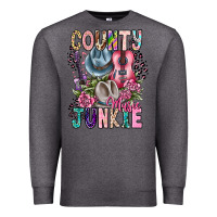 Charcoal Heather country music junkie Premium Sweatshirt - CowhideDigitalArt