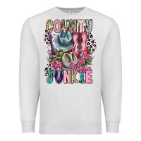Oatmeal Heather country music junkie Premium Sweatshirt - CowhideDigitalArt