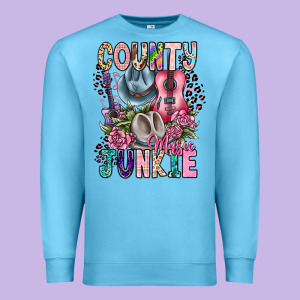 Country Music Junkie Premium Sweatshirt Designed By Cowhidedigitalart
