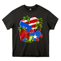Asphalt puerto rico hearts Heavy Core Tee - NancyCooperArtShop