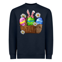 Navy Easter eggs  Easter Day Heavyweight Sweatshirt - CowGirlArtShop
