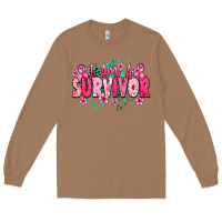 Toasted Coconut I am a survivor Cancer Awareness Long Sleeve Tee - HowdyJamesFarm