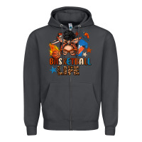 Smoke basketball life messy bun Zipper Hoodie - FaDigitalArtStudio