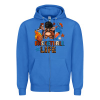 True Royal basketball life messy bun Zipper Hoodie - FaDigitalArtStudio