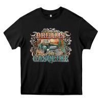 Black runs on dreams and gasoline truck western Heavy Core Tee - NancyCooperArtShop