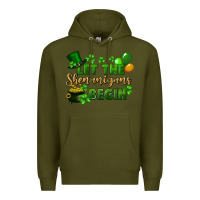 Army Green Let the shenanigans begin St. Patricks Day Premium Hoodie - FaDigitalArtStudio