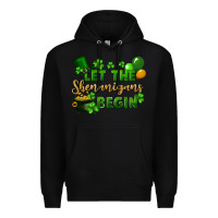 Black Let the shenanigans begin St. Patricks Day Premium Hoodie - FaDigitalArtStudio