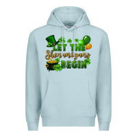 Blue Mist Let the shenanigans begin St. Patricks Day Premium Hoodie - FaDigitalArtStudio