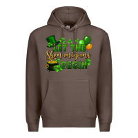 Coffee Let the shenanigans begin St. Patricks Day Premium Hoodie - FaDigitalArtStudio