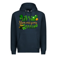 Navy Let the shenanigans begin St. Patricks Day Premium Hoodie - FaDigitalArtStudio