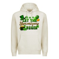 Oatmeal Heather Let the shenanigans begin St. Patricks Day Premium Hoodie - FaDigitalArtStudio