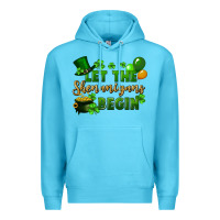 Ocean Blue Let the shenanigans begin St. Patricks Day Premium Hoodie - FaDigitalArtStudio