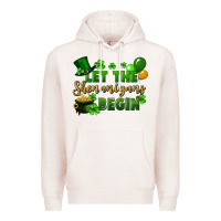 Pale Pink Let the shenanigans begin St. Patricks Day Premium Hoodie - FaDigitalArtStudio