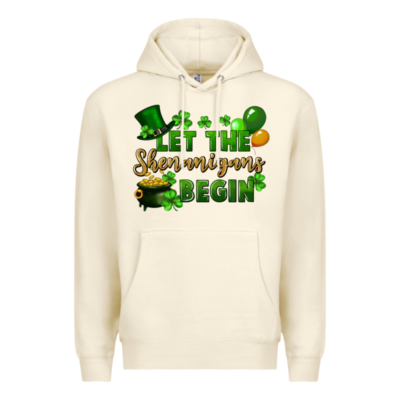 Let The Shenanigans Begin St. Patricks Day Premium Hoodie by FaDigitalArtStudio | Teevron