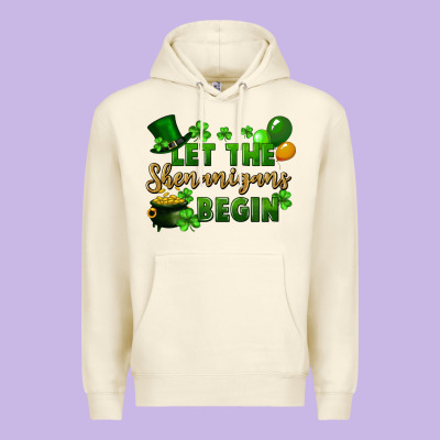 Let The Shenanigans Begin St. Patricks Day Premium Hoodie Designed By Fadigitalartstudio