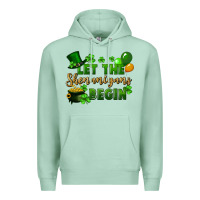 Seafoam Let the shenanigans begin St. Patricks Day Premium Hoodie - FaDigitalArtStudio