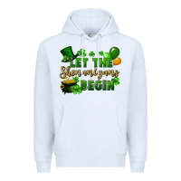 White Let the shenanigans begin St. Patricks Day Premium Hoodie - FaDigitalArtStudio