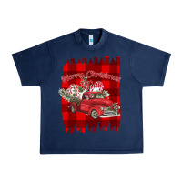 Navy Merry Christmas Y'all Truck Urban Heavy Tee - Bettercallsaul
