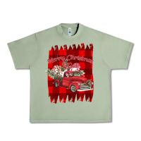 Oil Green Merry Christmas Y'all Truck Urban Heavy Tee - Bettercallsaul
