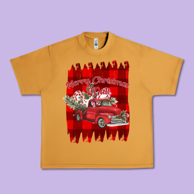 Merry Christmas Y'all Truck Urban Heavy Tee Designed By Bettercallsaul